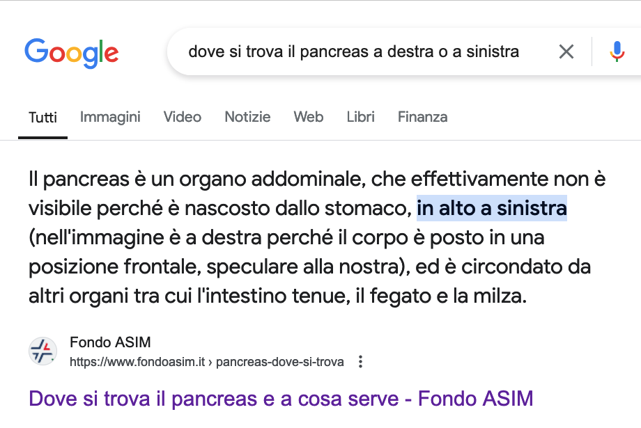 risulta zero google